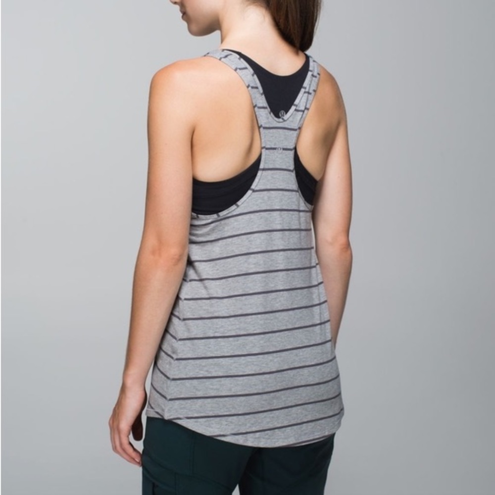 Lululemon Om Racerback Cayman Striped Grey